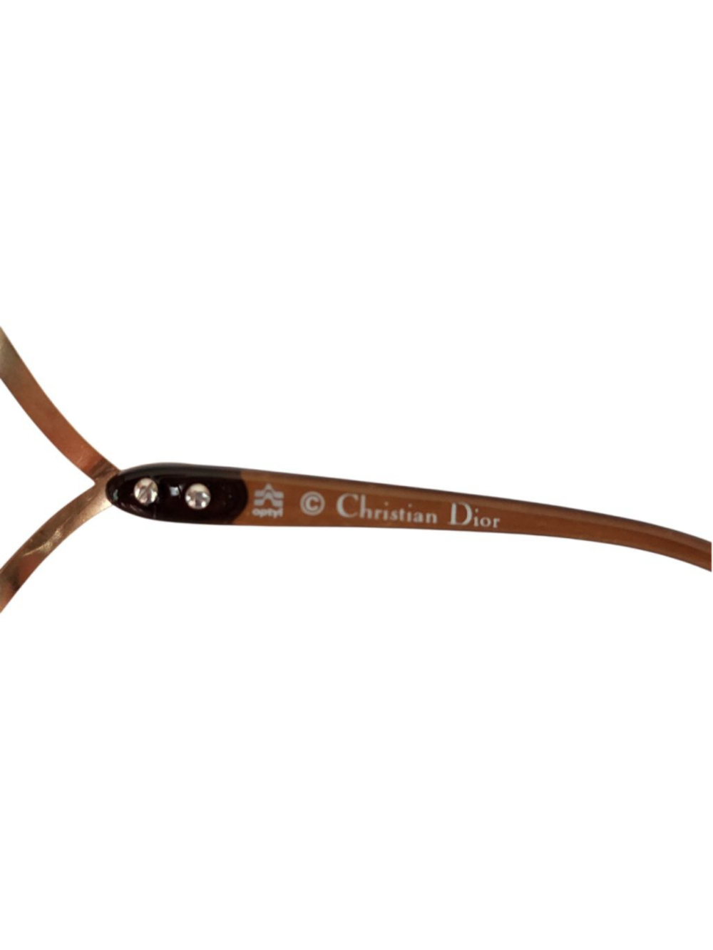 CHRISTIAN DIOR Vintage Gold Oversized Sunglasses Frame Only - Picture 9 of 9